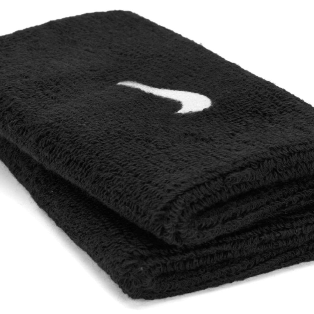 02 munhequeira nike algodao preto branco