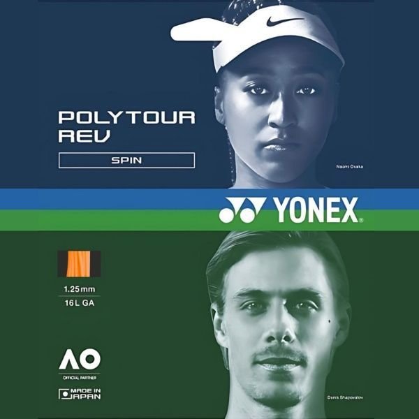 Set de Corda Yonex Poly Tour Rev 1.25 Laranja