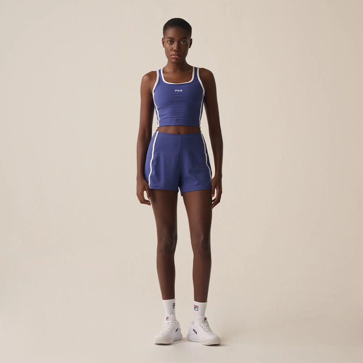 03 top fila tennis slim line sports club azul branco