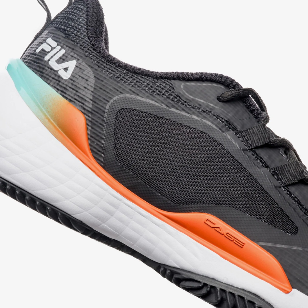 07 tenis fila winner clay preto azul laranja