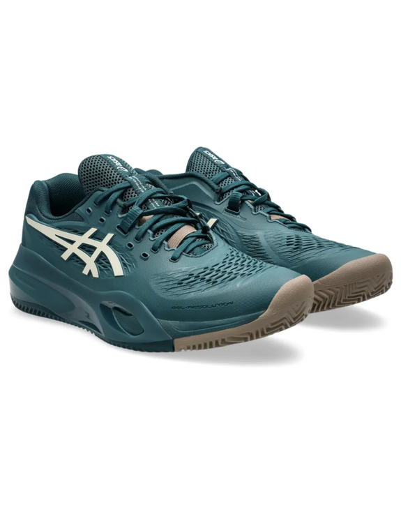 CQ3×2 Tênis Asics Gel Resolution X Clay Verde