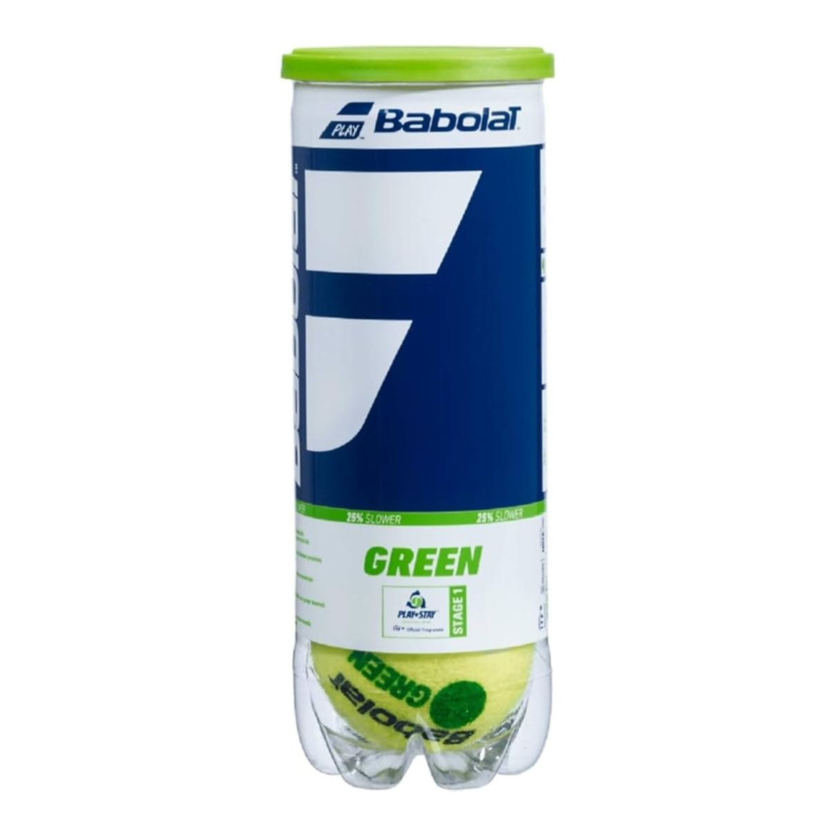 02 bola de tenis babolat green stage 1 verde 25