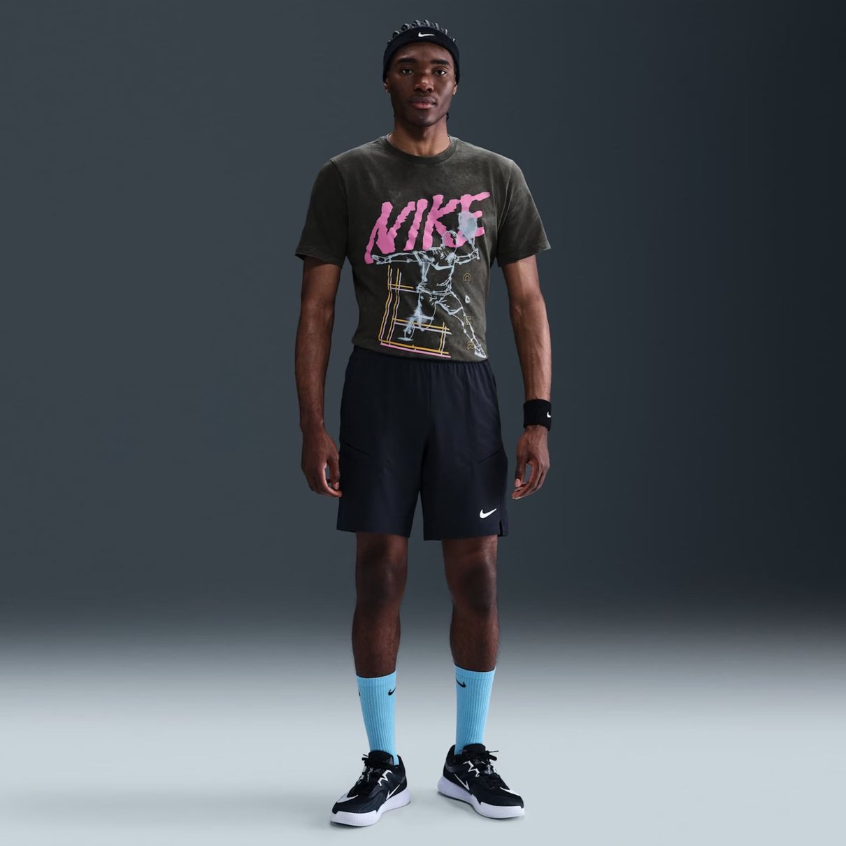 01 camiseta nike mc ct tee oc verde escuro