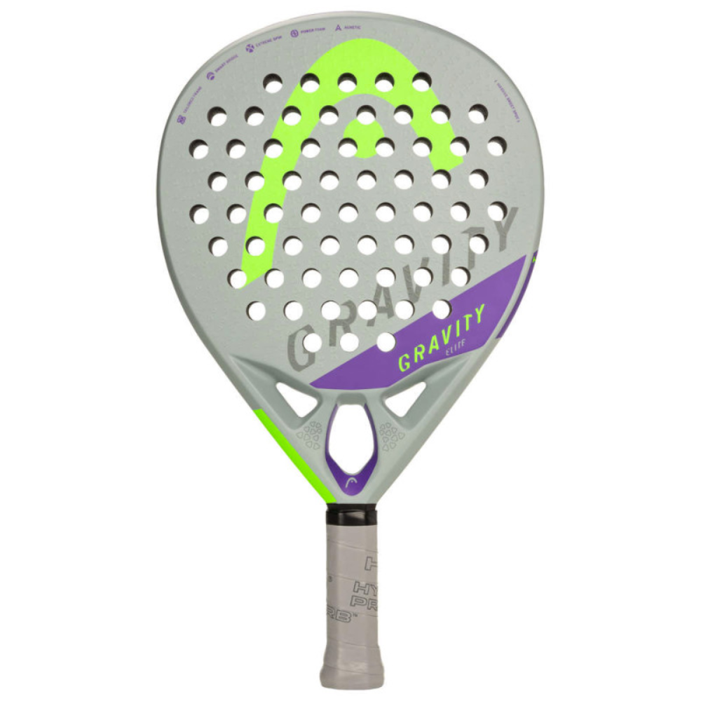 01 raquete de padel head gravity elite cinza roxo