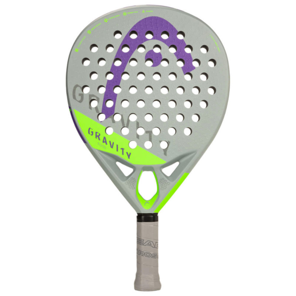 04 raquete de padel head gravity elite cinza roxo