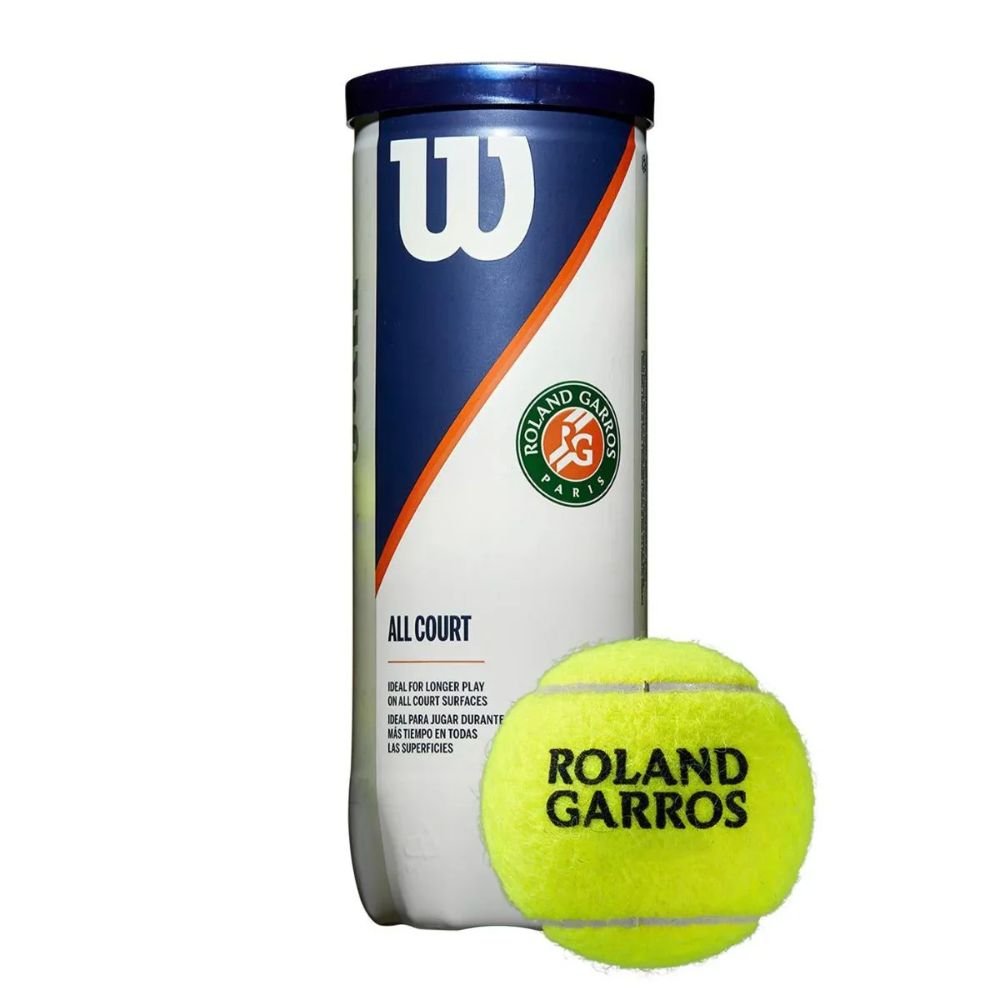 04 bola de tenis wilson roland garros pack de 3 tubos