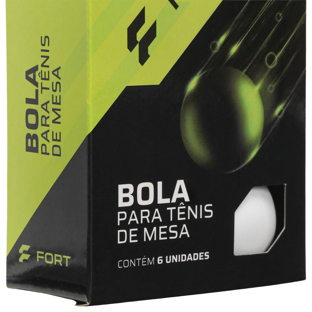 02 bola de tenis de mesa fort 3 estrelas branca c 6