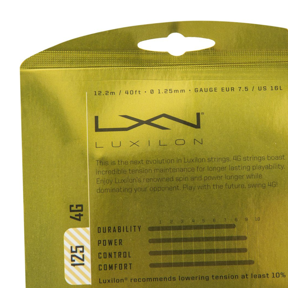 04 set de corda de tenis luxilon 4g 1 25 amarelo
