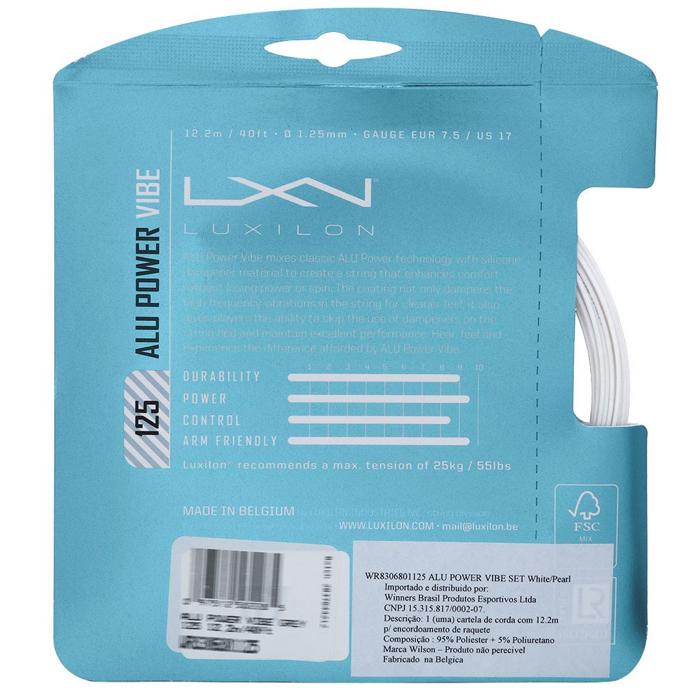 02 set de corda de tenis luxilon alu power vibe
