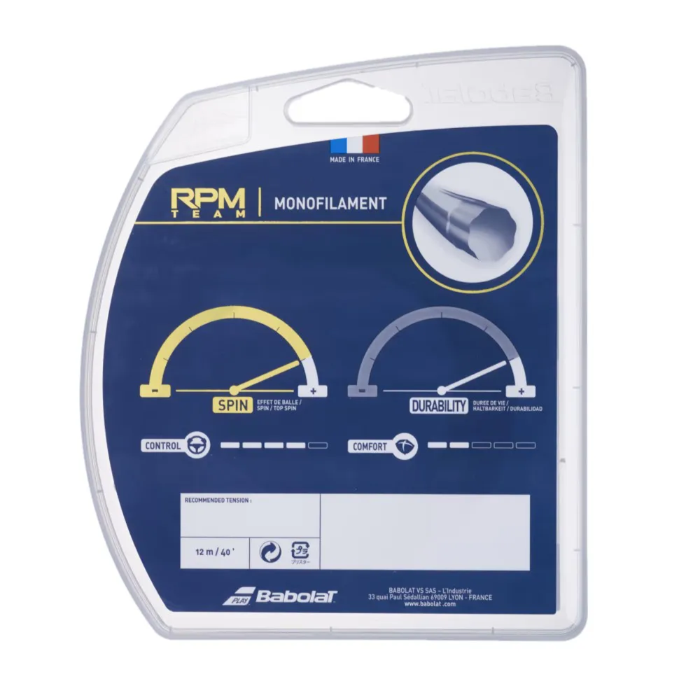 03 set de corda de tenis babolat rpm team 1 25 preto