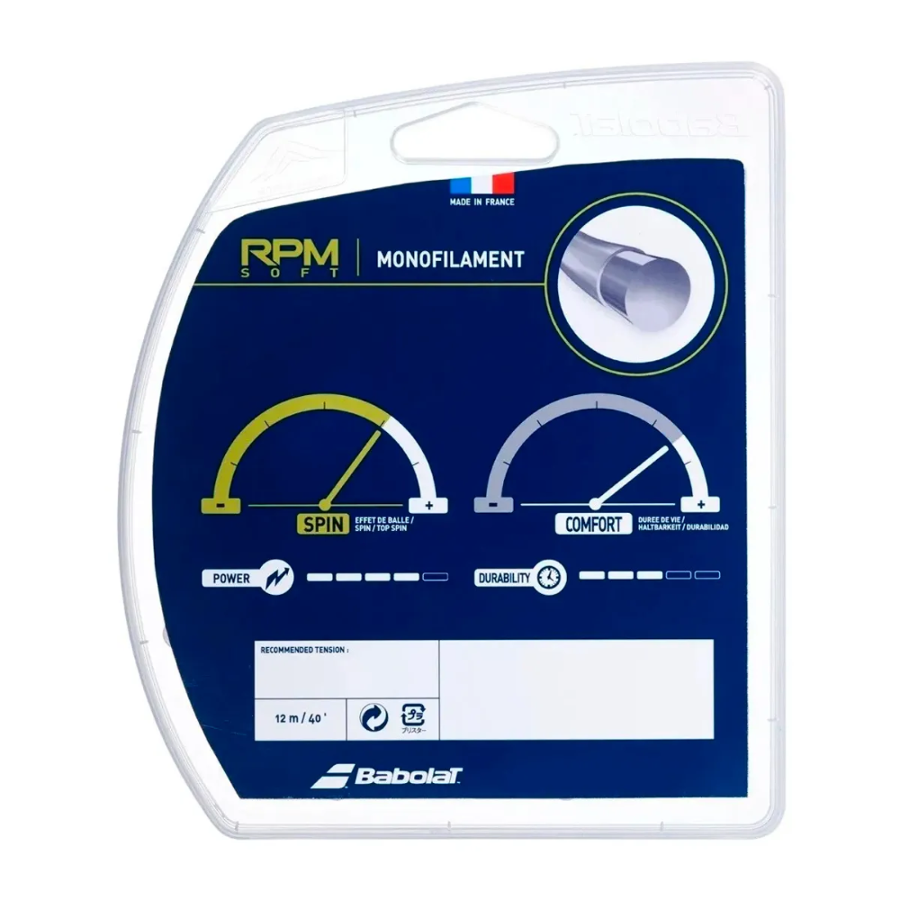 01 set de corda de tenis babolat rpm soft 1 30 bege