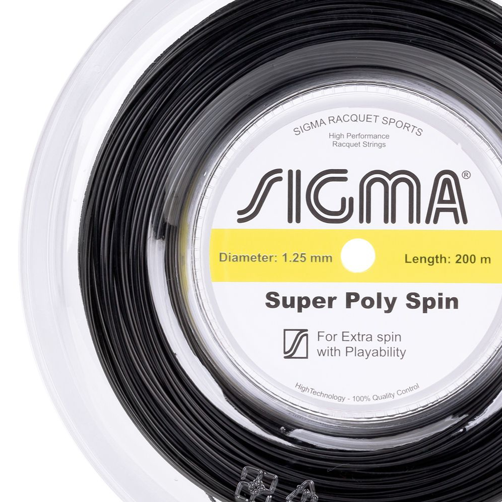 01 rolo de corda de tenis sigma s poly spin 1 25 preto