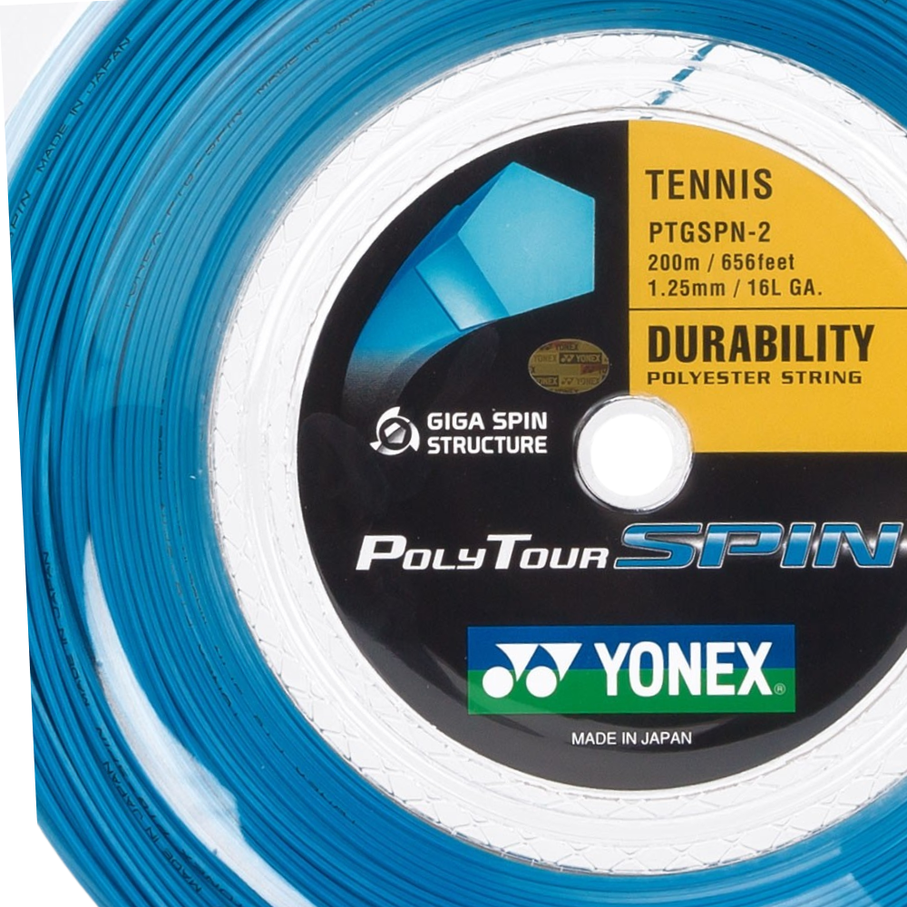 02 rolo de corda de tenis yonex poly tour spin azul