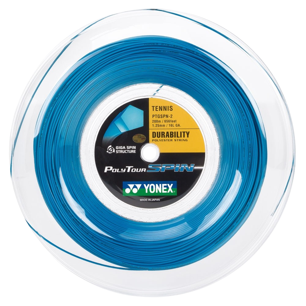 03 rolo de corda de tenis yonex poly tour spin azul