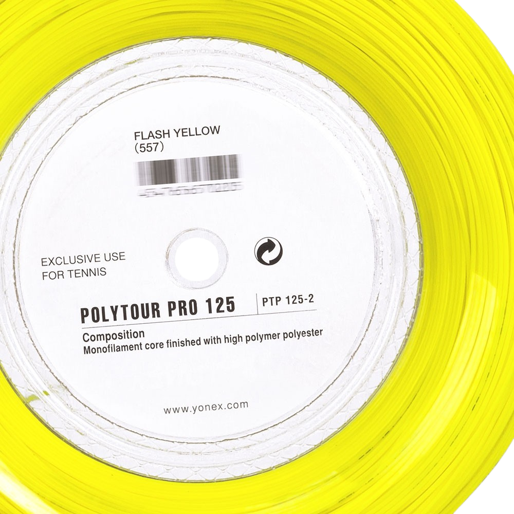 02 rolo de corda de tenis yonex poly tour pro 1 25 amarelo