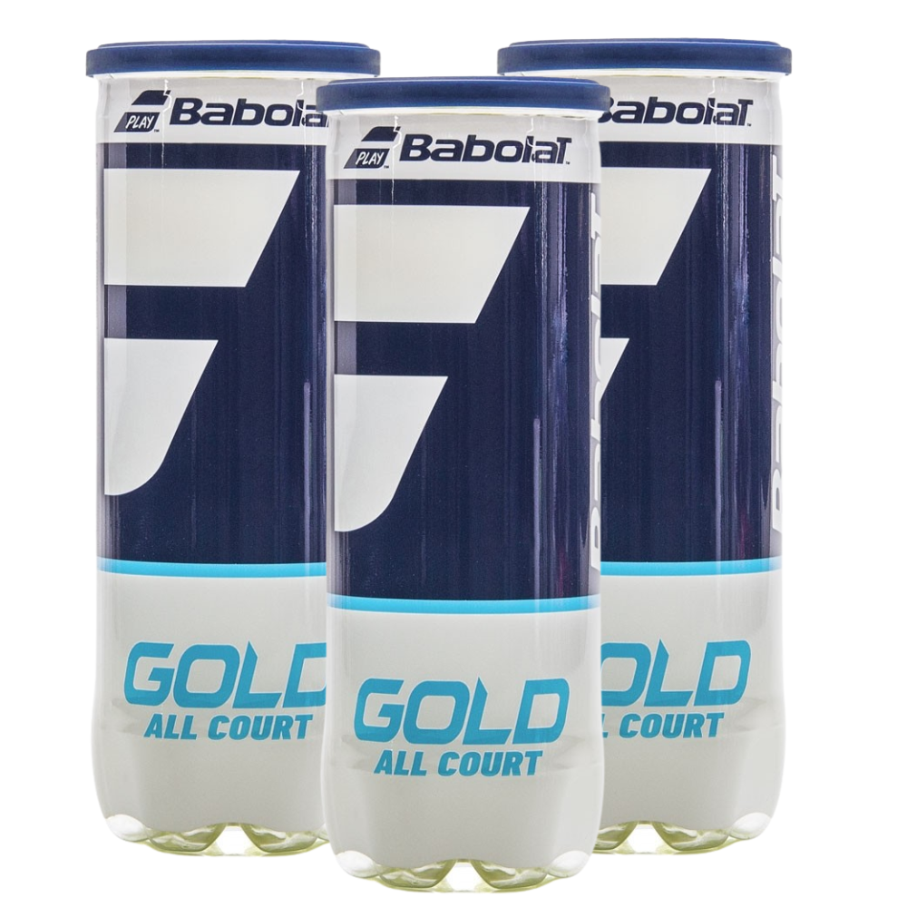 01 bola de tenis babolat gold all pack de 3 tubos