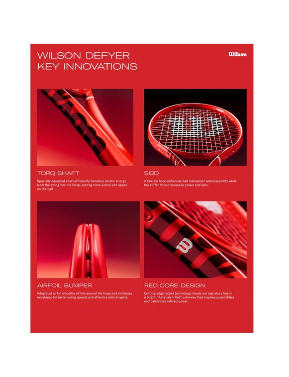 Raquete Wilson Defyer Redline 100 V1