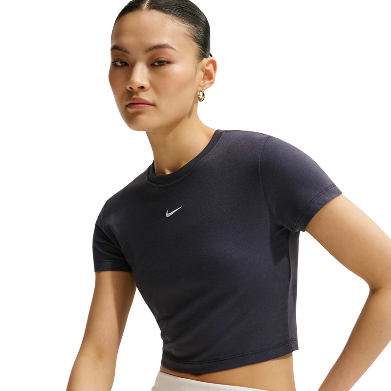 きち Camiseta Nike Sportswear Chill Knit Cropped Marinho